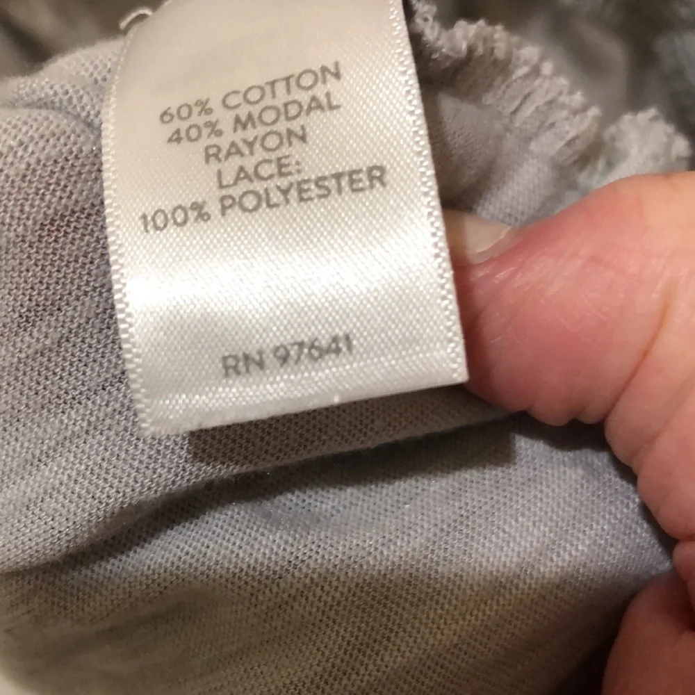 J Jill gray t shirt embellished work across neckline and shoulders. XL - Picture 4 of 5